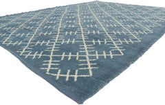 New Contemporary Moroccan Style Rug with Geometric Print