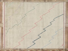 New Contemporary Moroccan Style Rug with Lightning Pattern