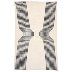 New Contemporary Moroccan Style Rug with Mid-Century Modern Bauhaus Style