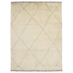 New Contemporary Moroccan Style Rug with Mid-Century Modern Design