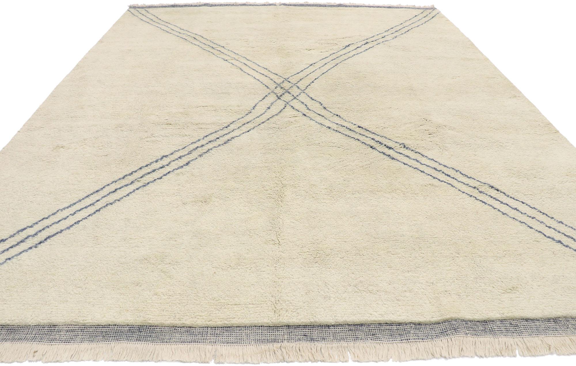 Contemporary Mid-Century Modern Moroccan Style Rug  For Sale