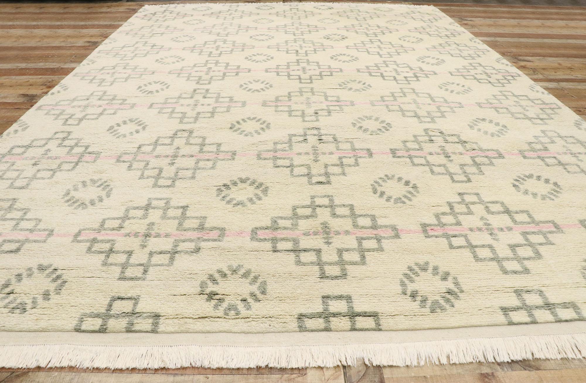 New Contemporary Moroccan Style Rug with Postmodern Cubist Style For Sale 1