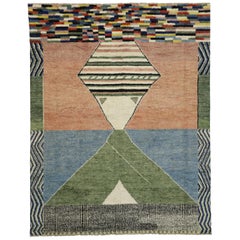 Contemporary Moroccan Style Rug with Postmodern Memphis Style