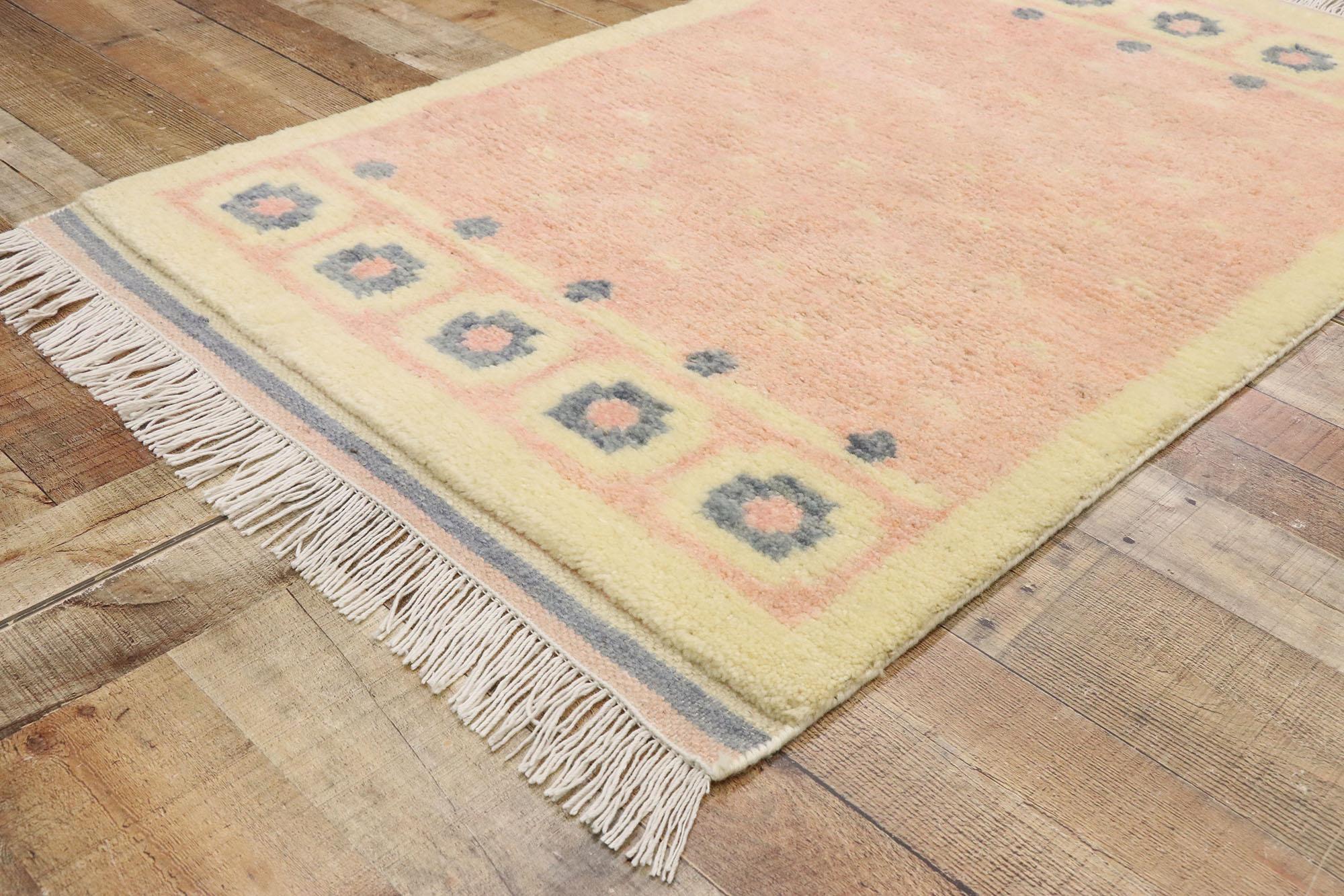 Wool New Contemporary Moroccan Style Rug with Scandinavian Modern Design For Sale