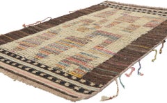 New Color Block Moroccan Style Rug with Short Pile
