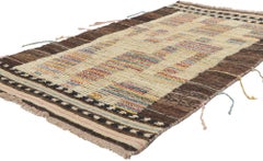 New Color Block Moroccan Style Rug with Short Pile