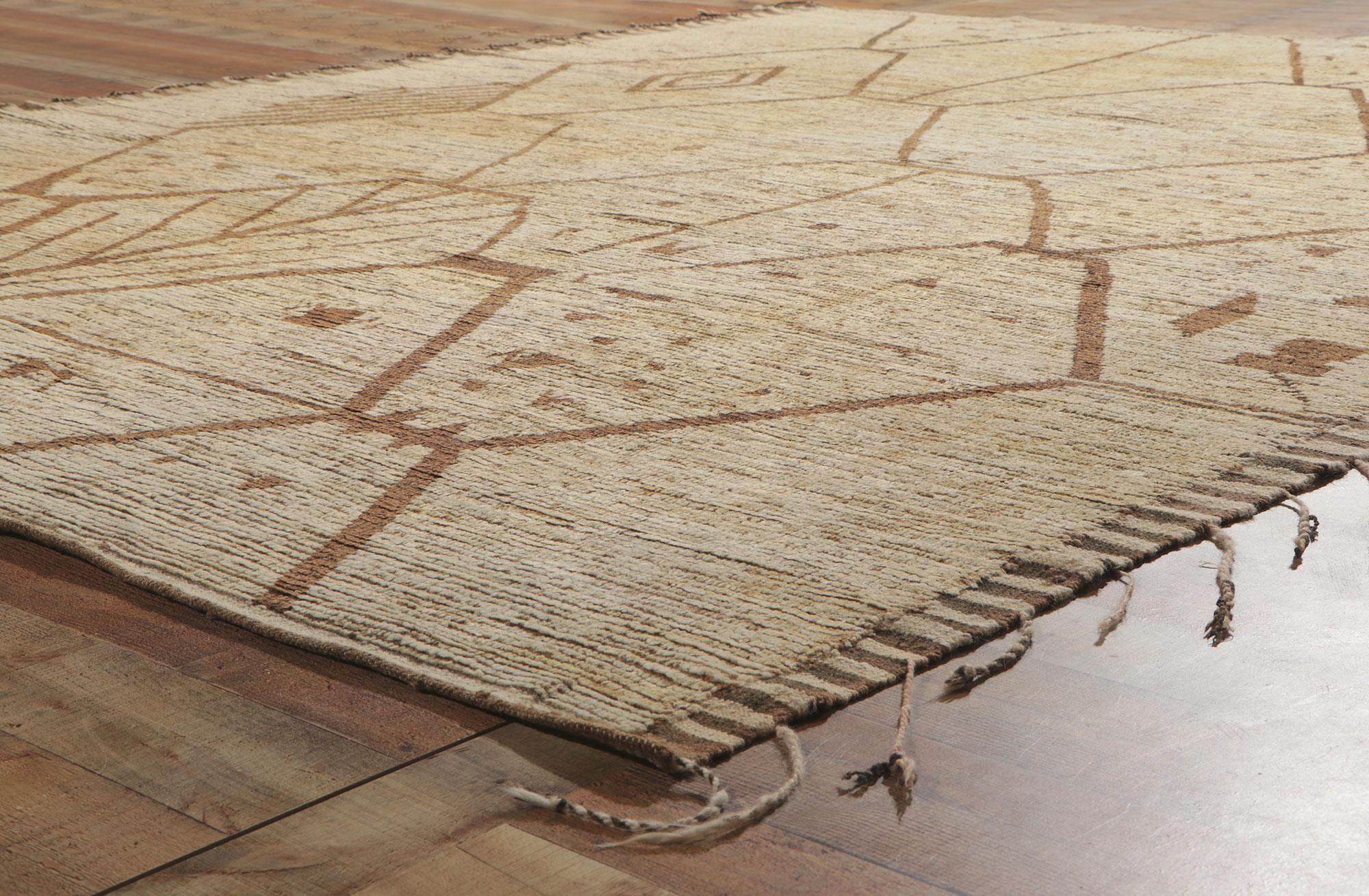 New Contemporary Moroccan Style Rug with Short Pile In New Condition For Sale In Dallas, TX