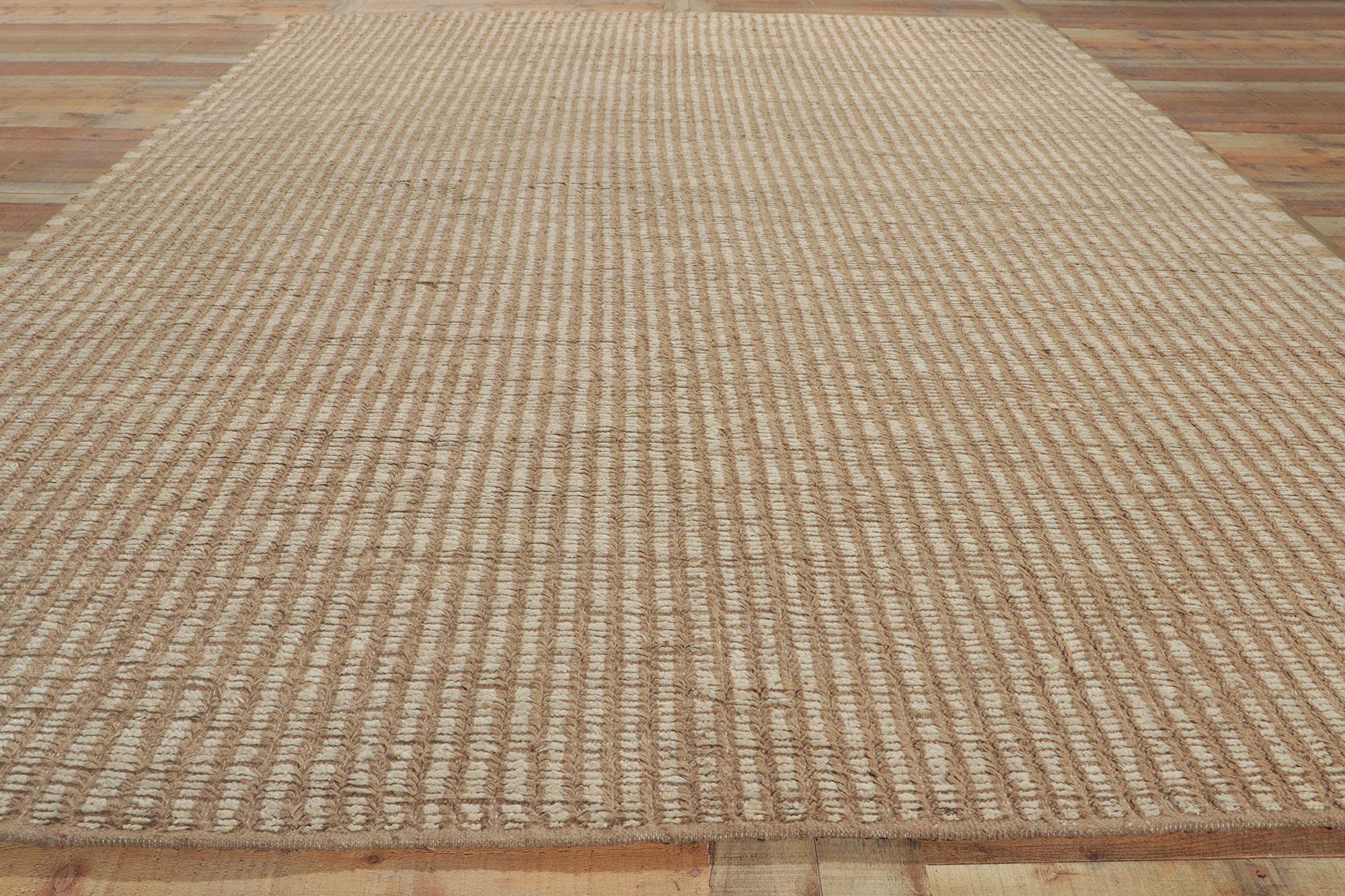 Wool New Contemporary Moroccan Style Rug with Short Pile For Sale