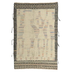 New Color Block Moroccan Style Rug with Short Pile