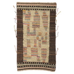 New Color Block Moroccan Style Rug with Short Pile