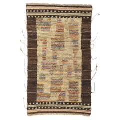 New Color Block Moroccan Style Rug with Short Pile