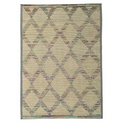 New Contemporary Moroccan Style Rug with Short Pile