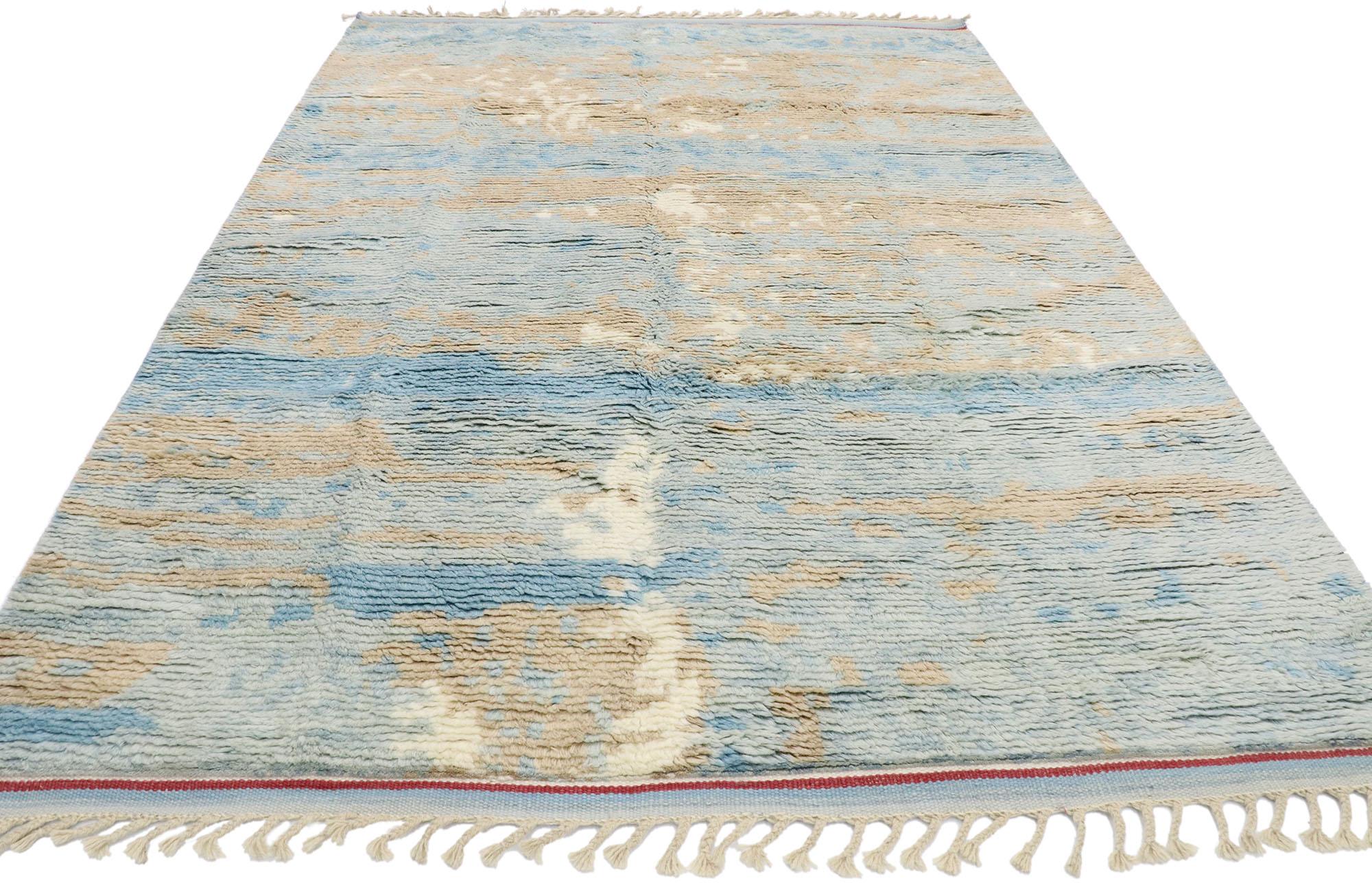 Modern New Contemporary Moroccan Area Rug  For Sale
