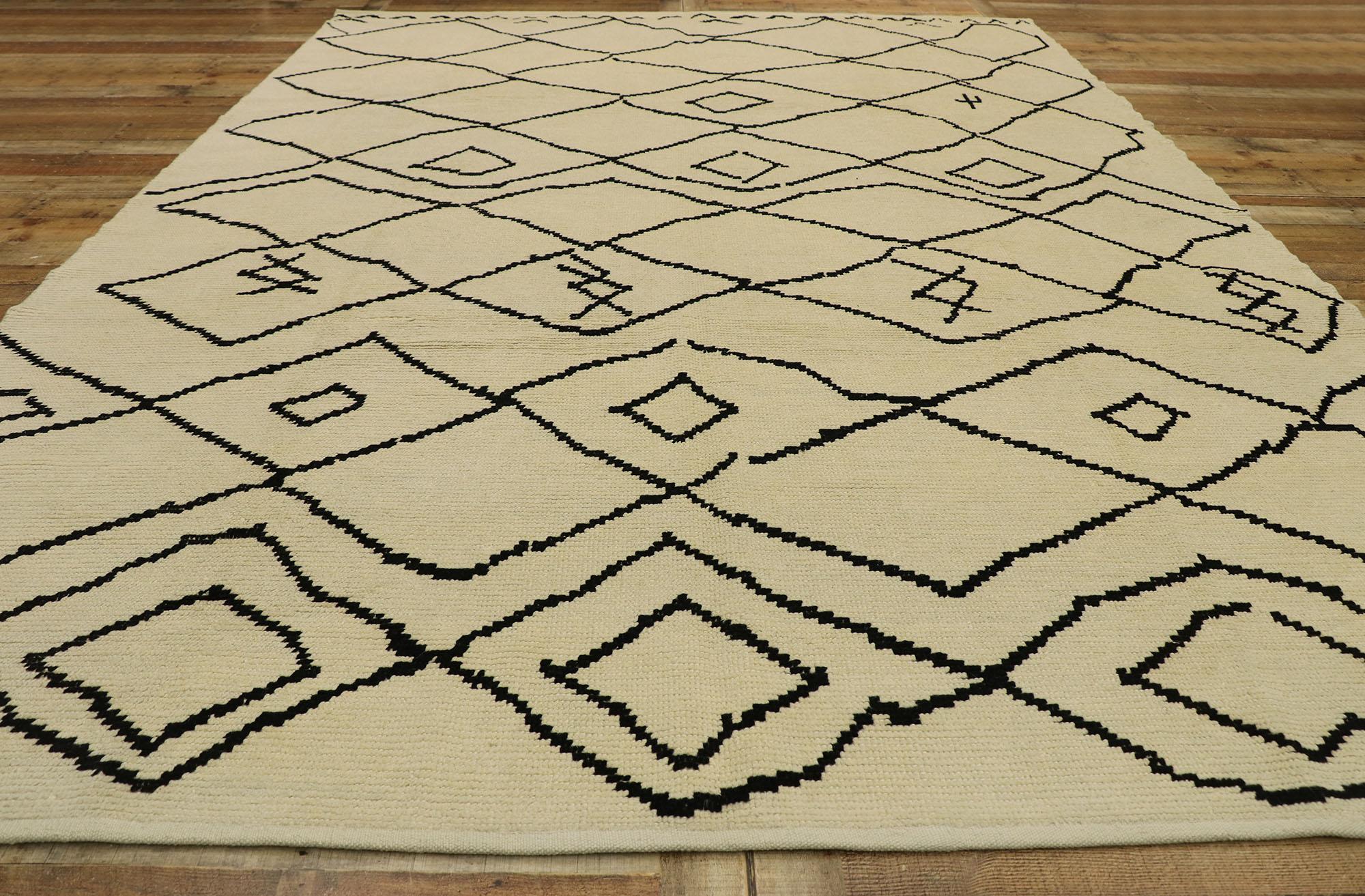 New Contemporary Moroccan Style Rug with Tribal Design  For Sale 1