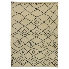 New Contemporary Moroccan Style Rug with Tribal Design 