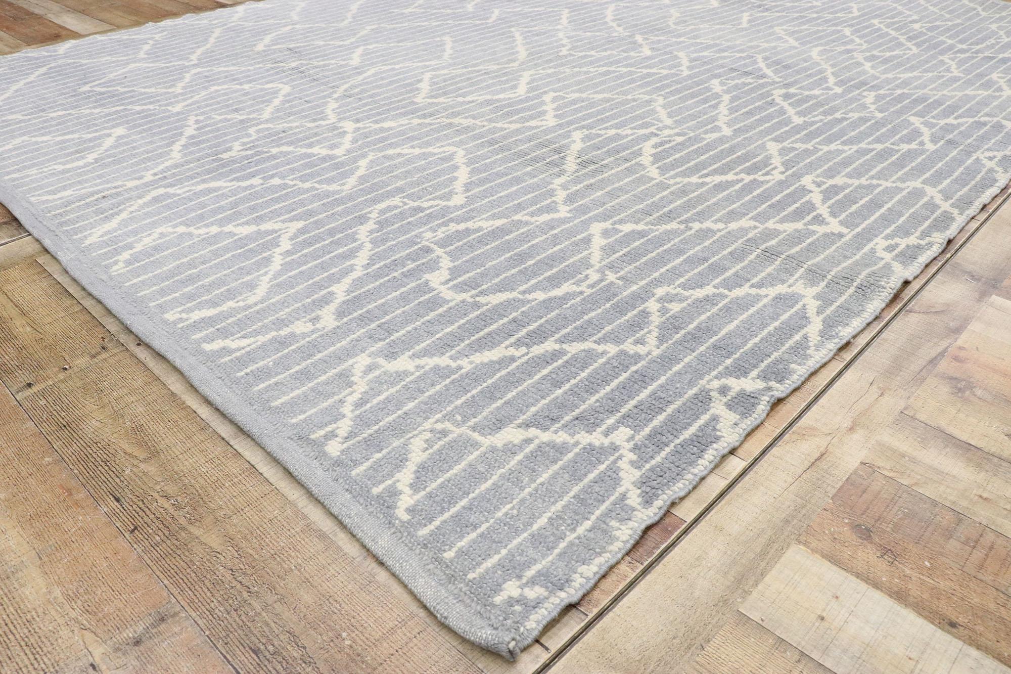 Contemporary Moroccan Style Rug with Tribal Design In New Condition For Sale In Dallas, TX
