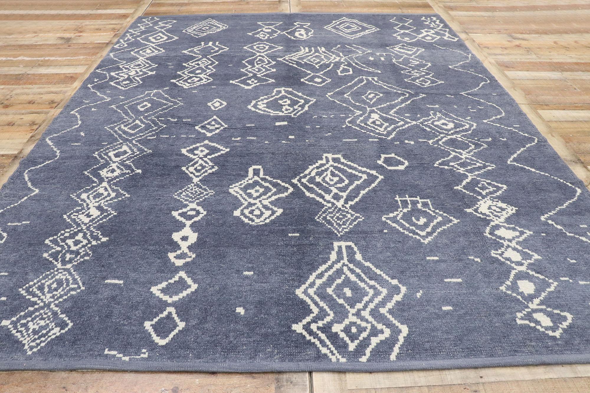 New Contemporary Moroccan Style Rug with Tribal Design For Sale 1