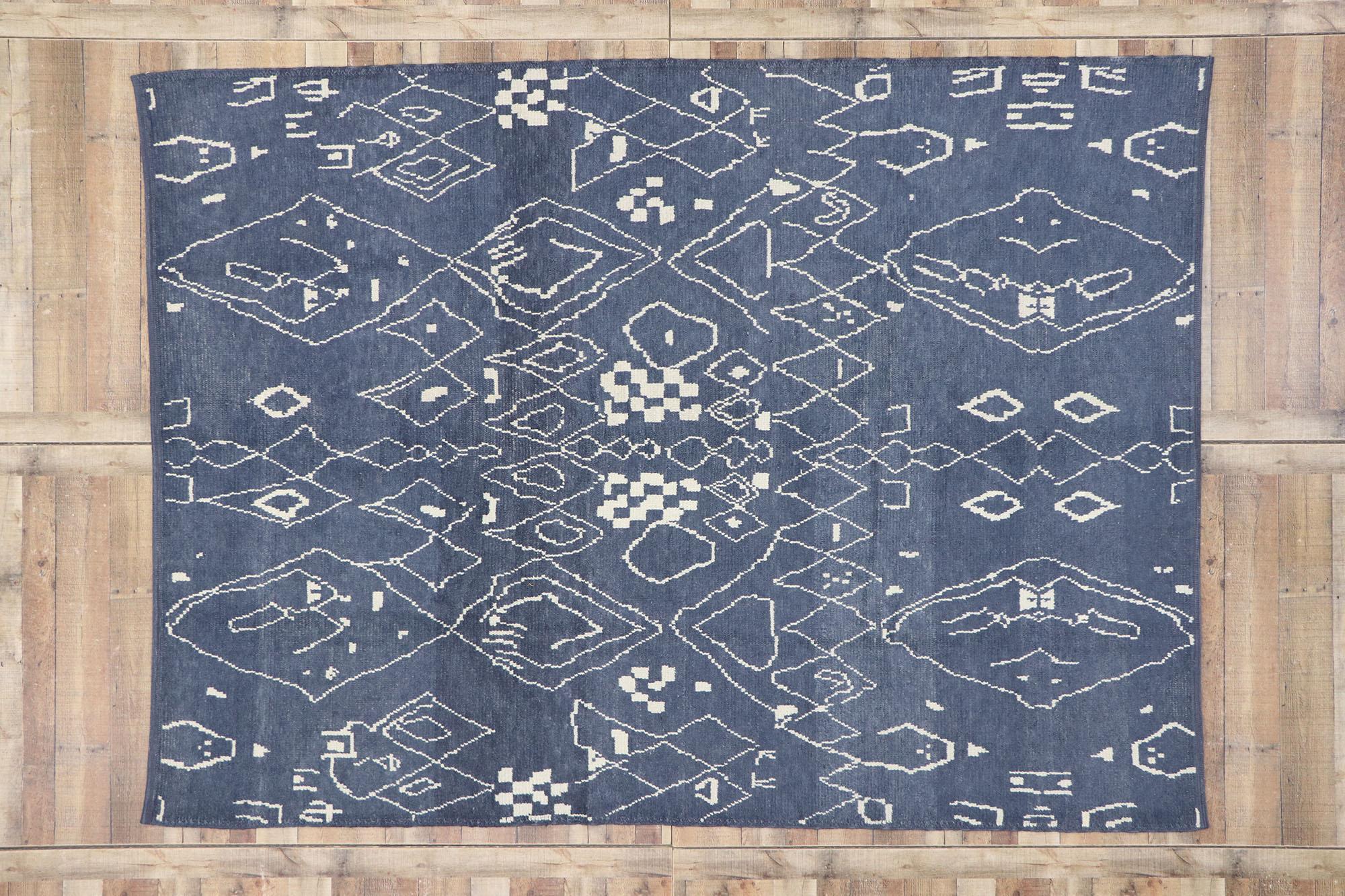 New Contemporary Moroccan Style Rug with Tribal Design For Sale 2
