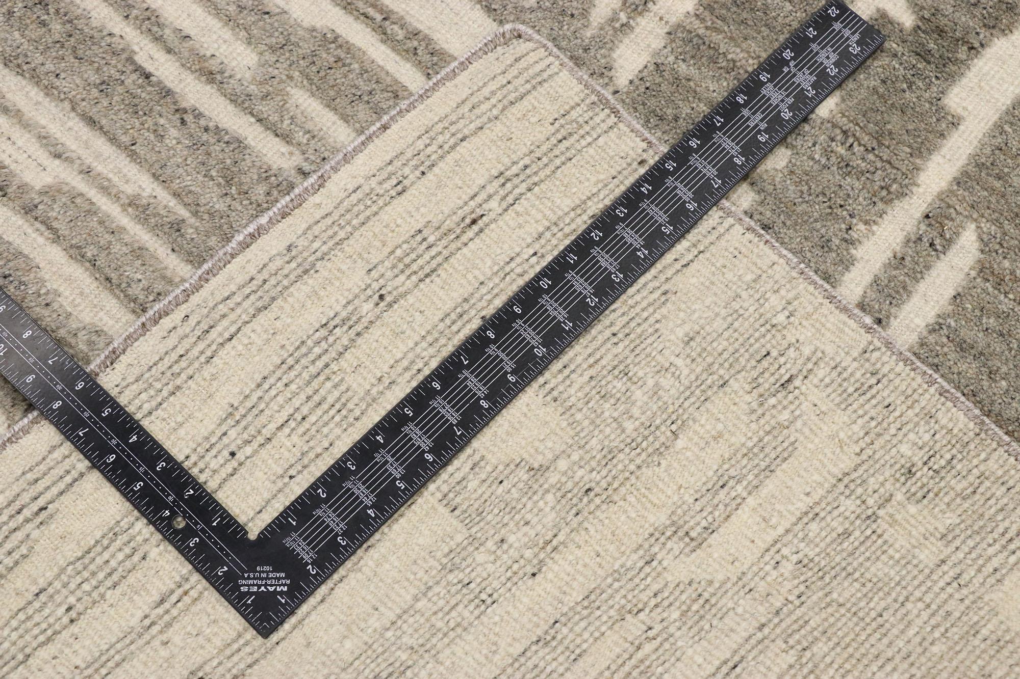 Nouveau tapis Souf contemporain de style marocain avec motif linéaire en relief Neuf - En vente à Dallas, TX