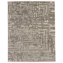 Nouveau tapis Souf contemporain de style marocain avec motif linéaire en relief