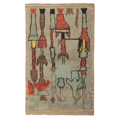 New Color Block Moroccan Texture Rug with Multiple Pile Height