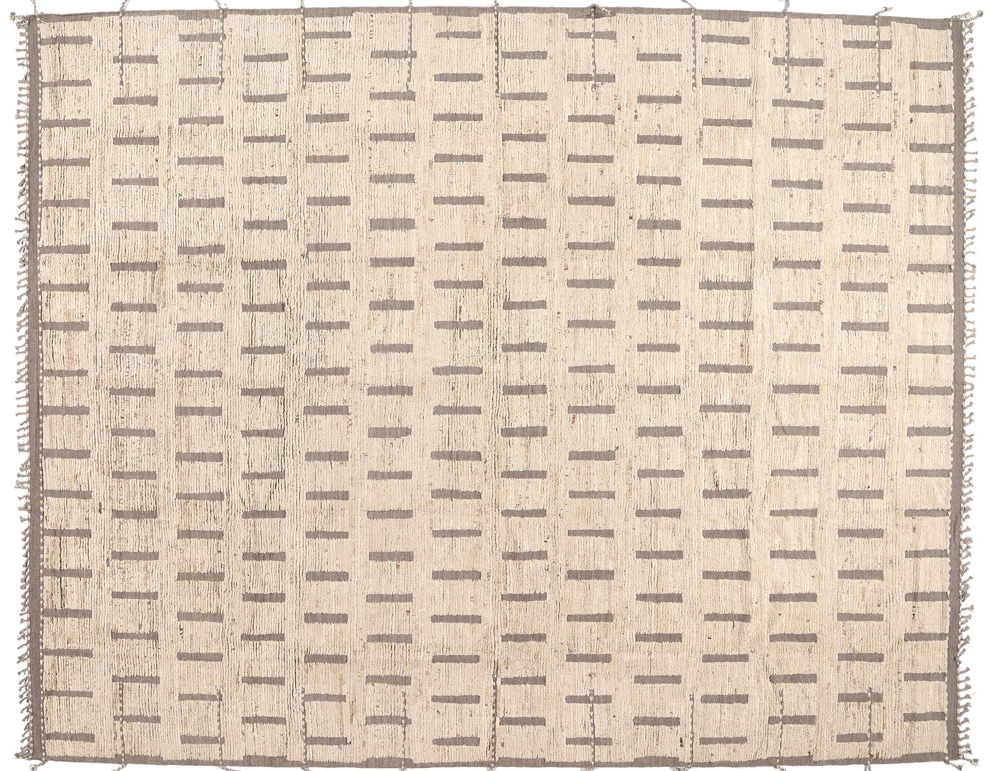 Il nuovo tappeto marocchino contemporaneo con texture in stile mid-century modern in vendita 2
