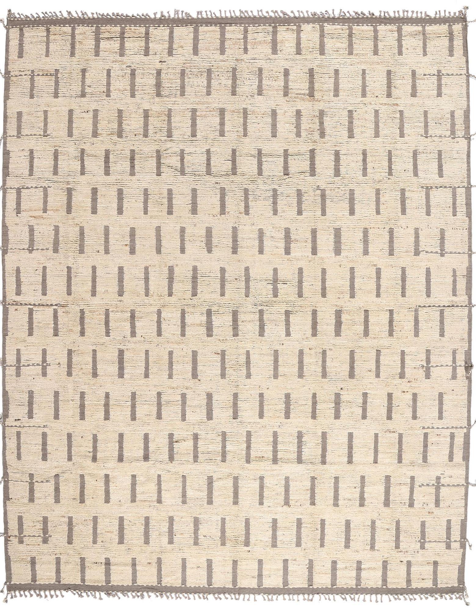 Il nuovo tappeto marocchino contemporaneo con texture in stile mid-century modern in vendita