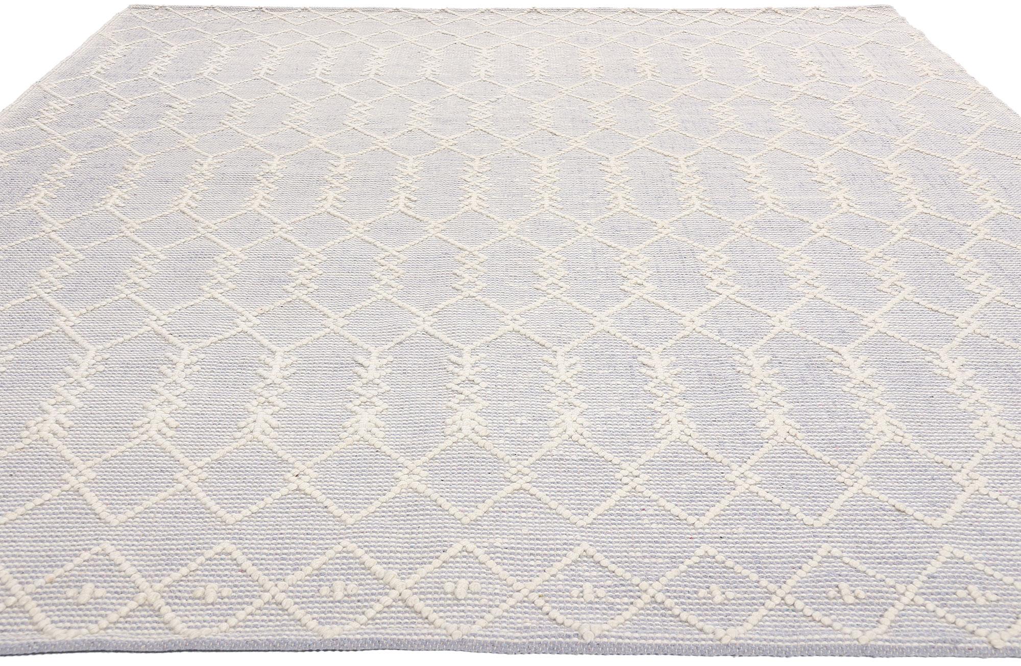 Nueva alfombra marroquí contemporánea con textura alta-baja Moderno orgánico en venta