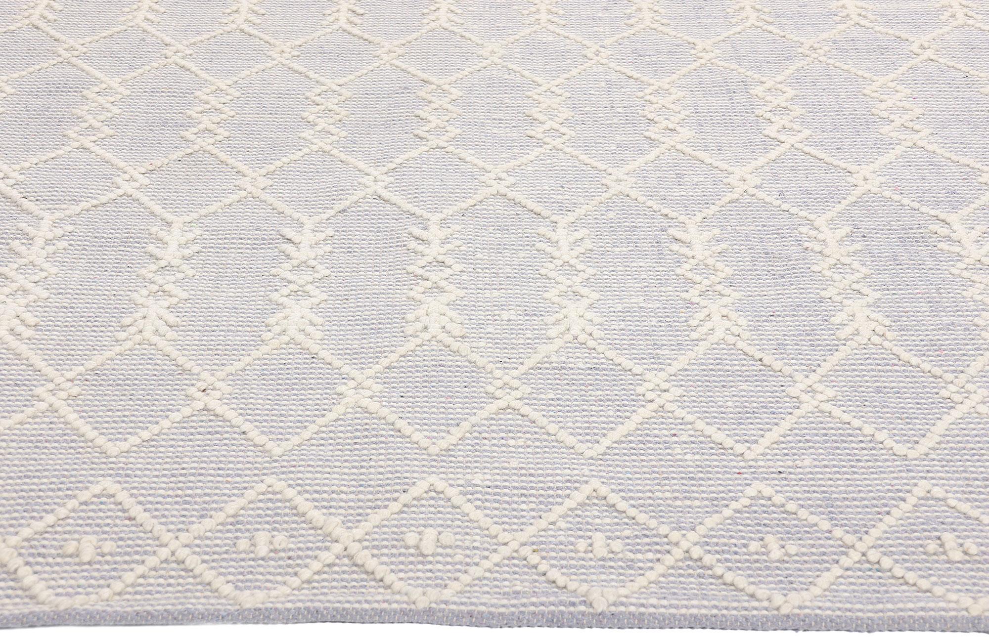 Nueva alfombra marroquí contemporánea con textura alta-baja Indio en venta