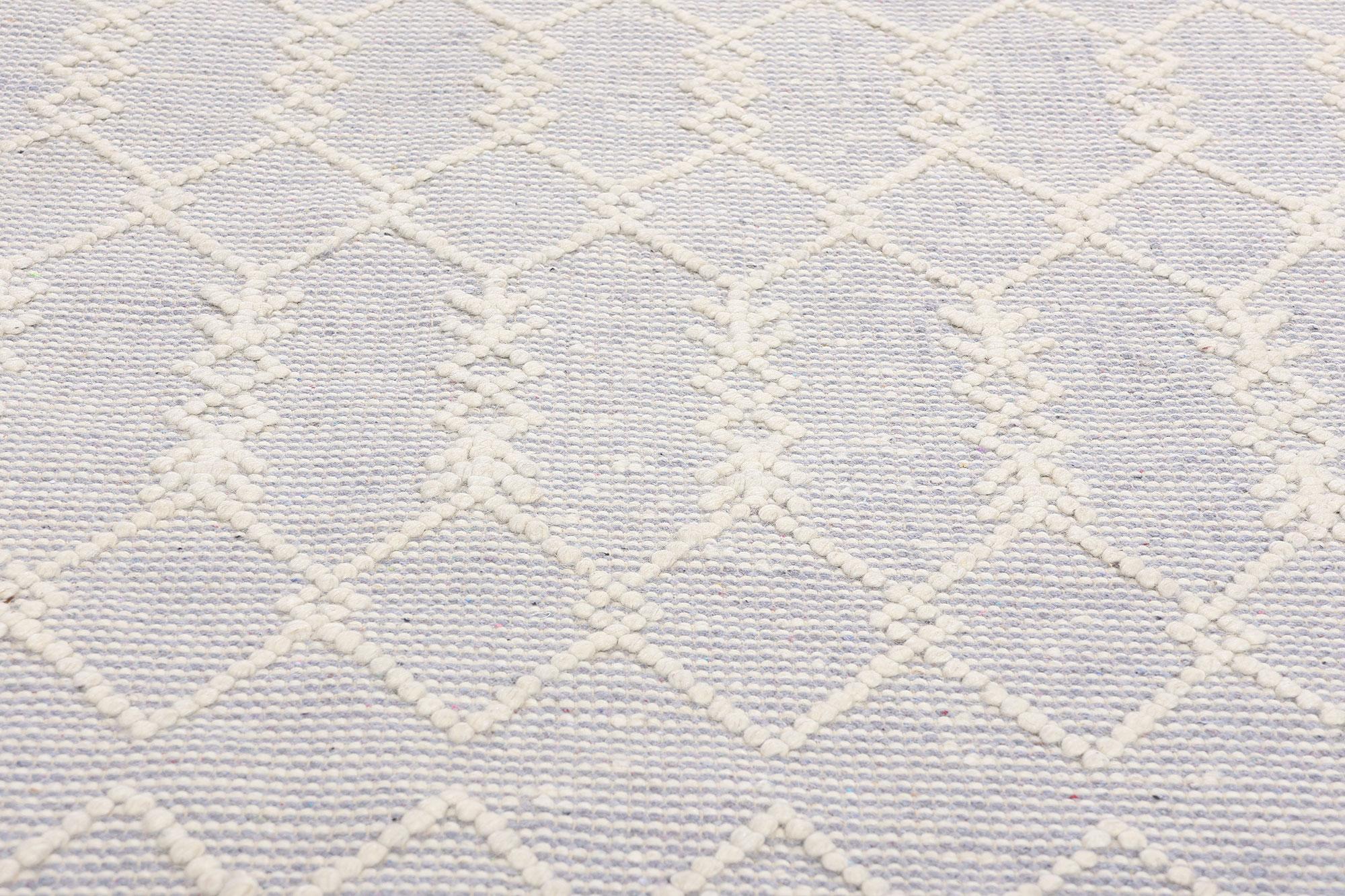 Nueva alfombra marroquí contemporánea con textura alta-baja Tejido a mano en venta