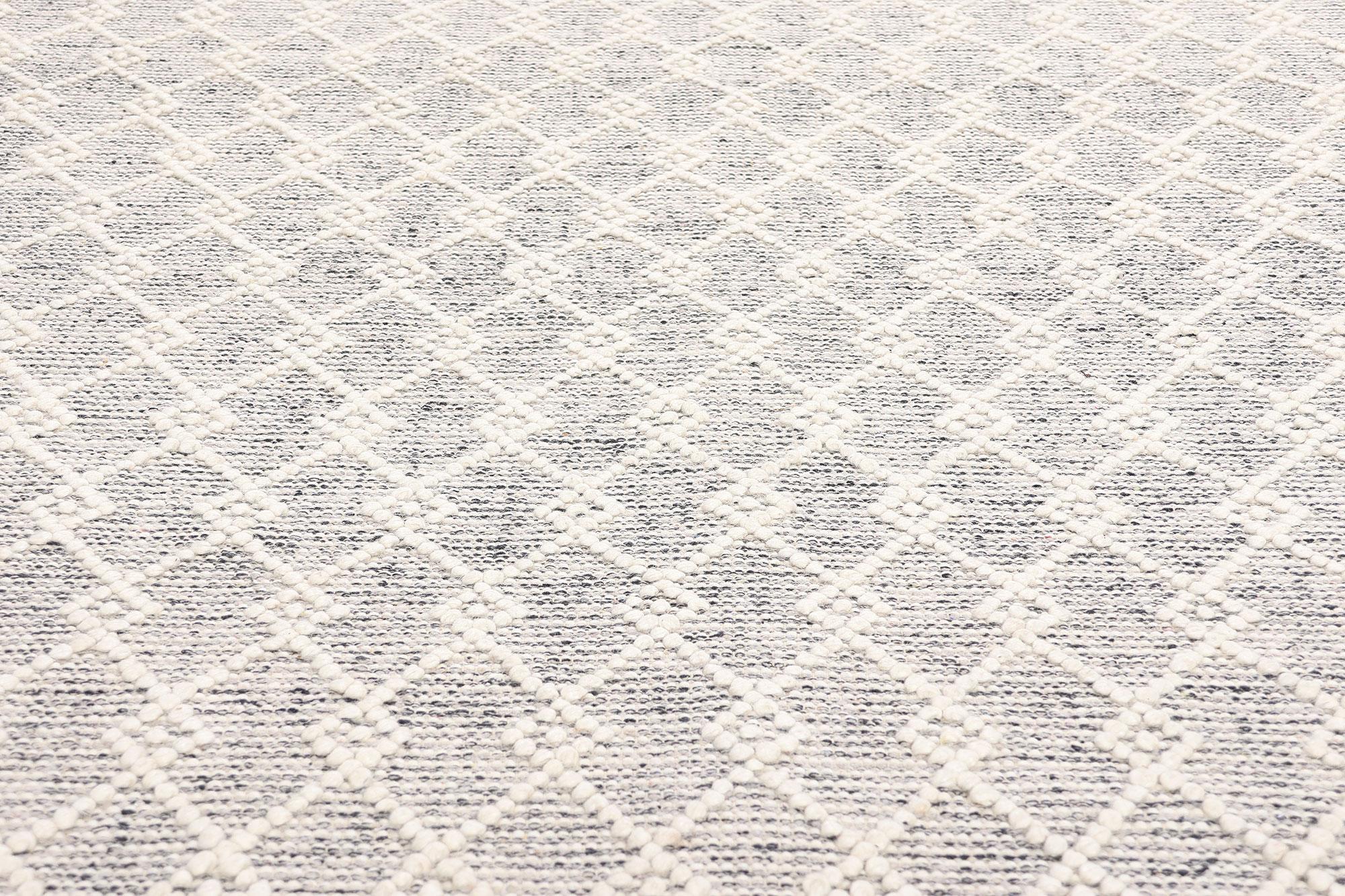 Hand-Woven New Contemporary Moroccan Textured High-Low Rug For Sale
