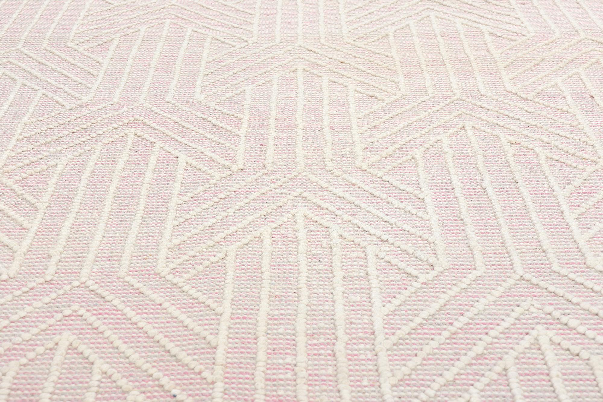 Hand-Woven New Contemporary Moroccan Textured High-Low Rug For Sale