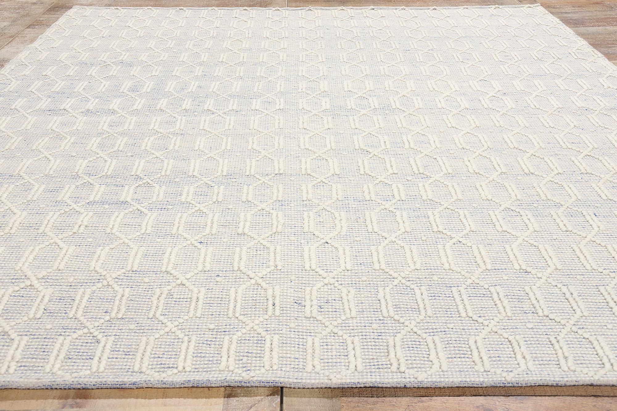 New Contemporary Moroccan Textured High-Low Rug For Sale 1
