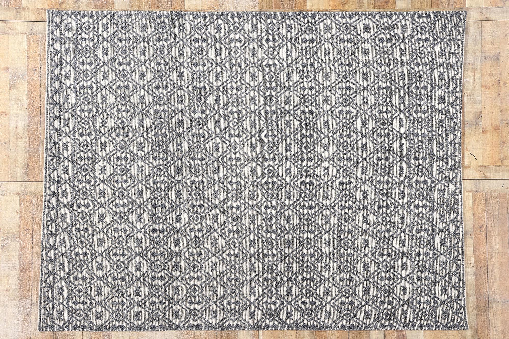 Nueva alfombra marroquí contemporánea con textura alta-baja en venta 1