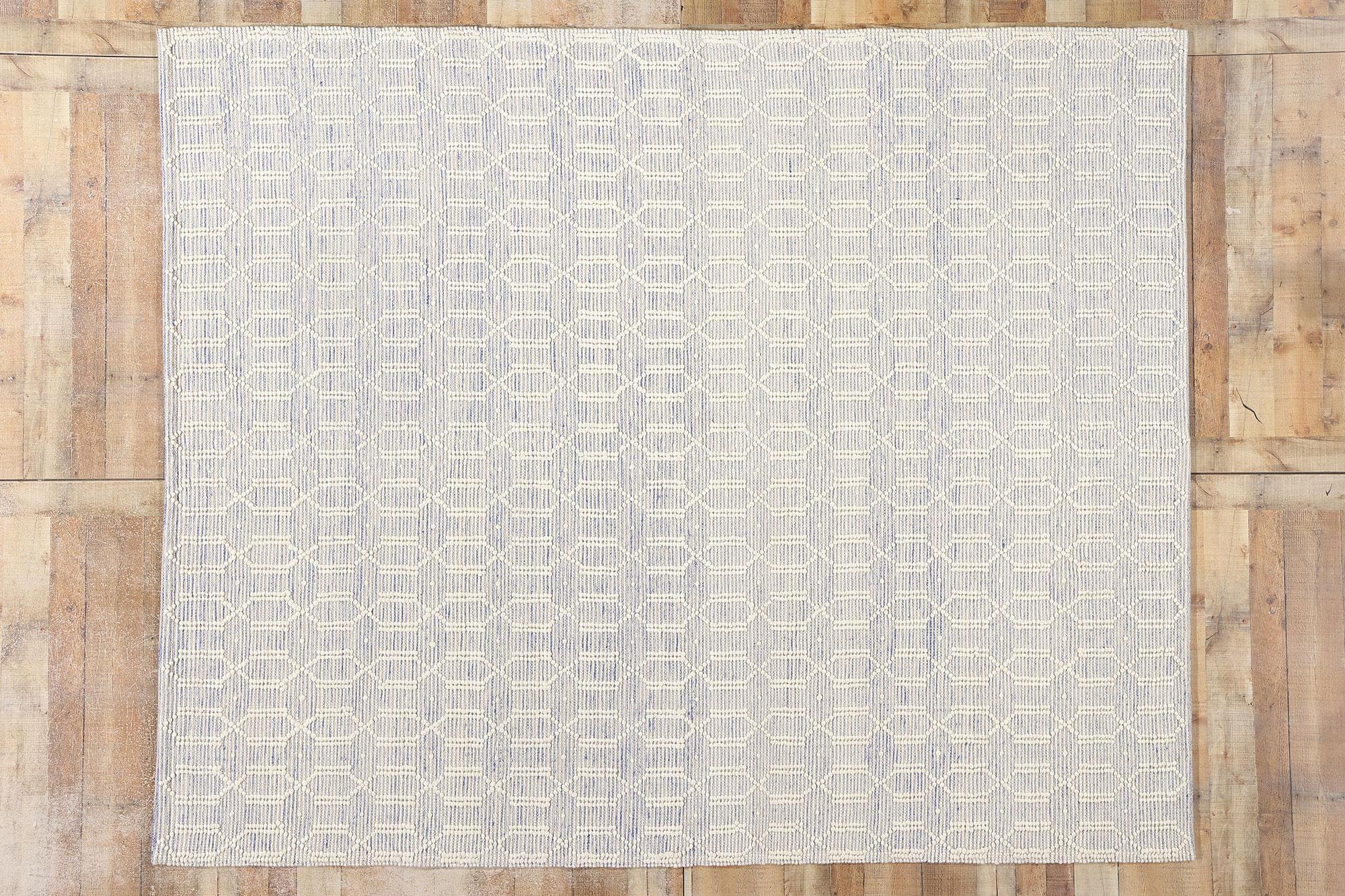 New Contemporary Moroccan Textured High-Low Rug For Sale 2