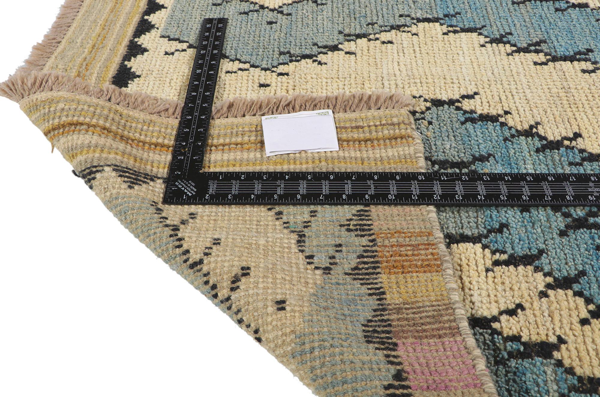 Hand-Knotted New Contemporary Moroccan Textured Rug For Sale