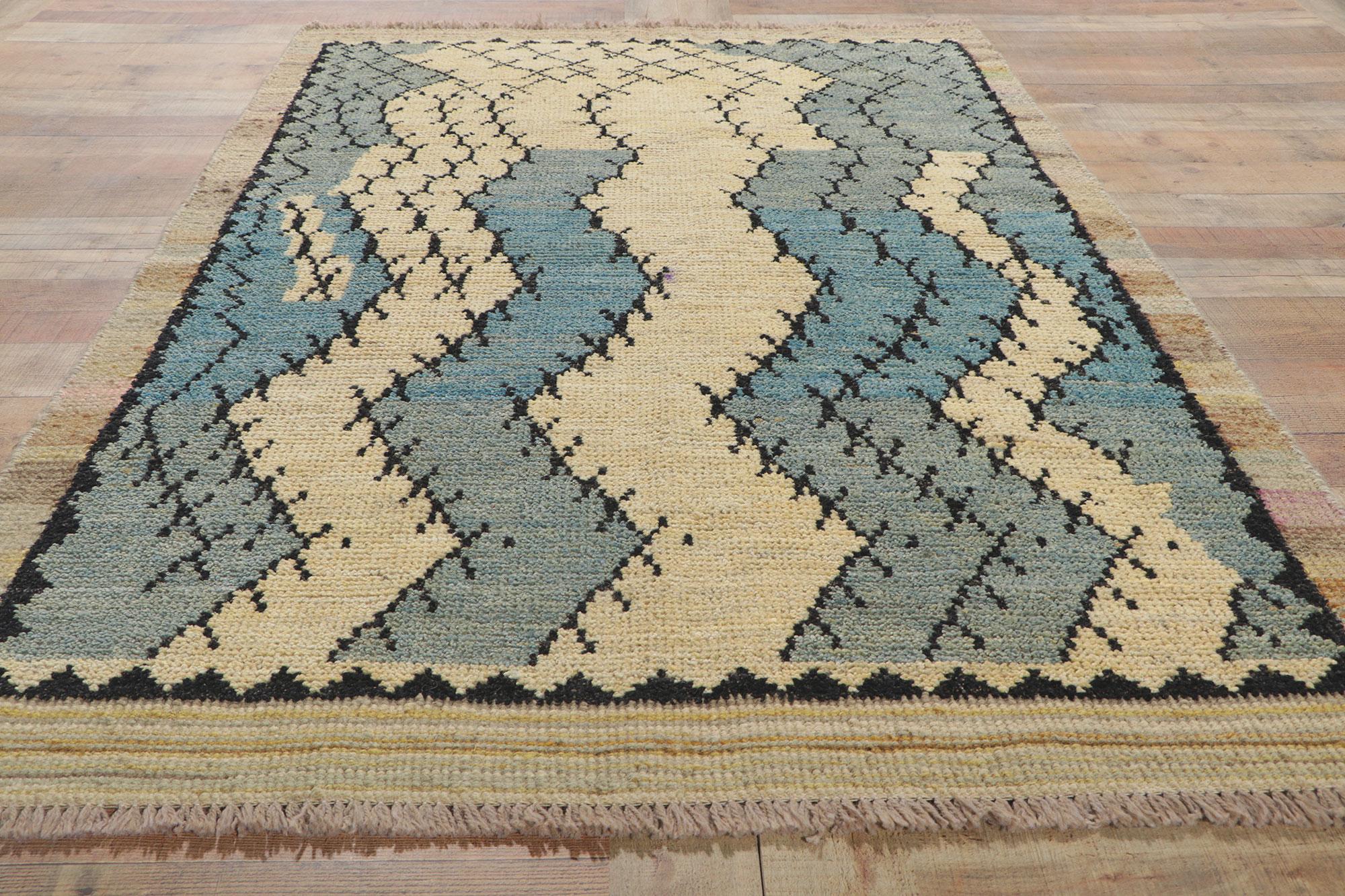 Laine New Contemporary Moroccan Textured Rug (tapis marocain texturé contemporain) en vente