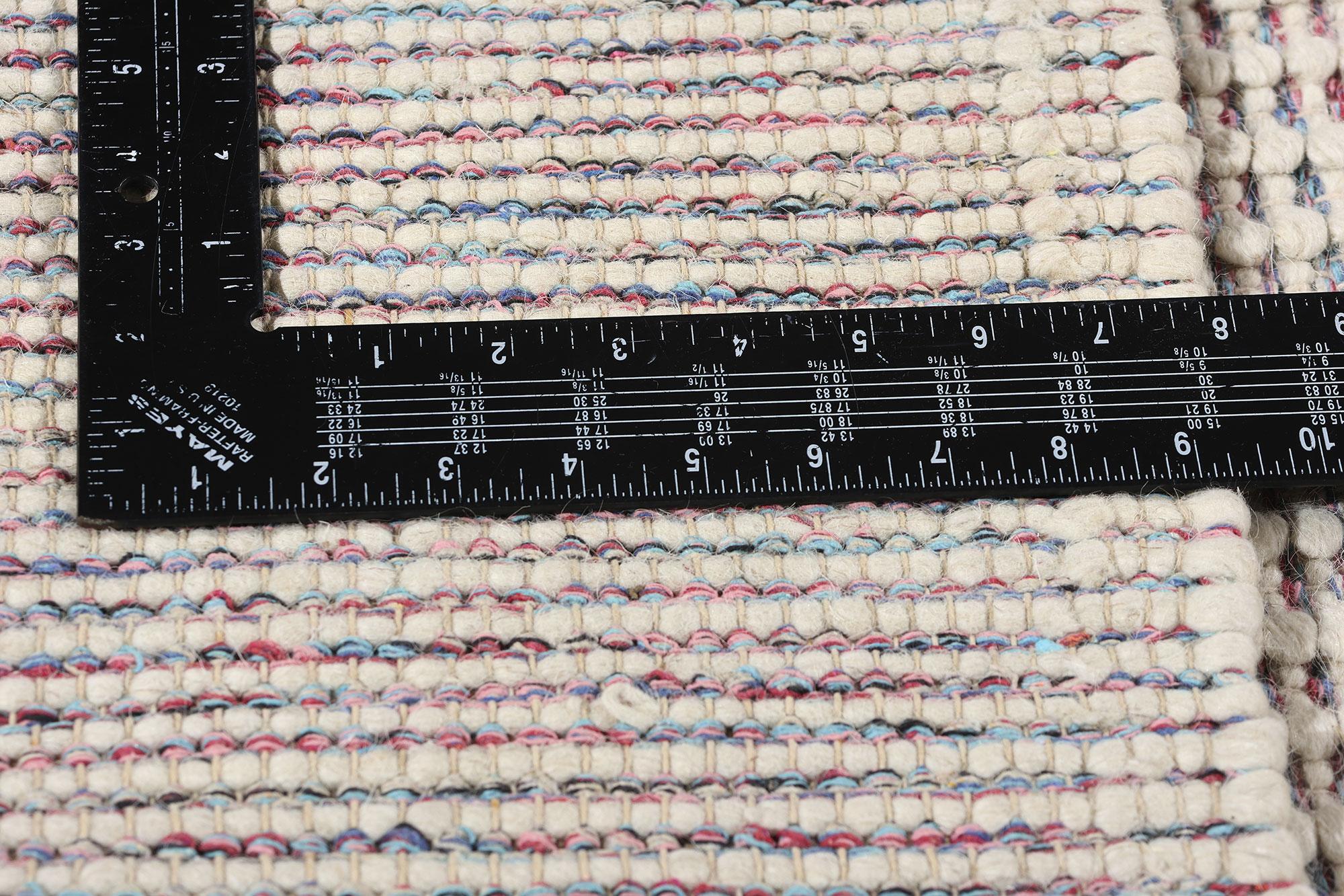 New Contemporary Moroccan Trellis Textured High-Low Rug In New Condition For Sale In Dallas, TX