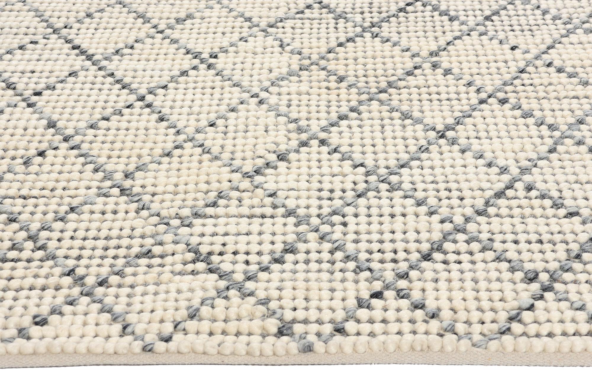 Nueva Alfombra Contemporánea Marroquí Enrejado Texturado, 05'08 x 07'11 Indio en venta