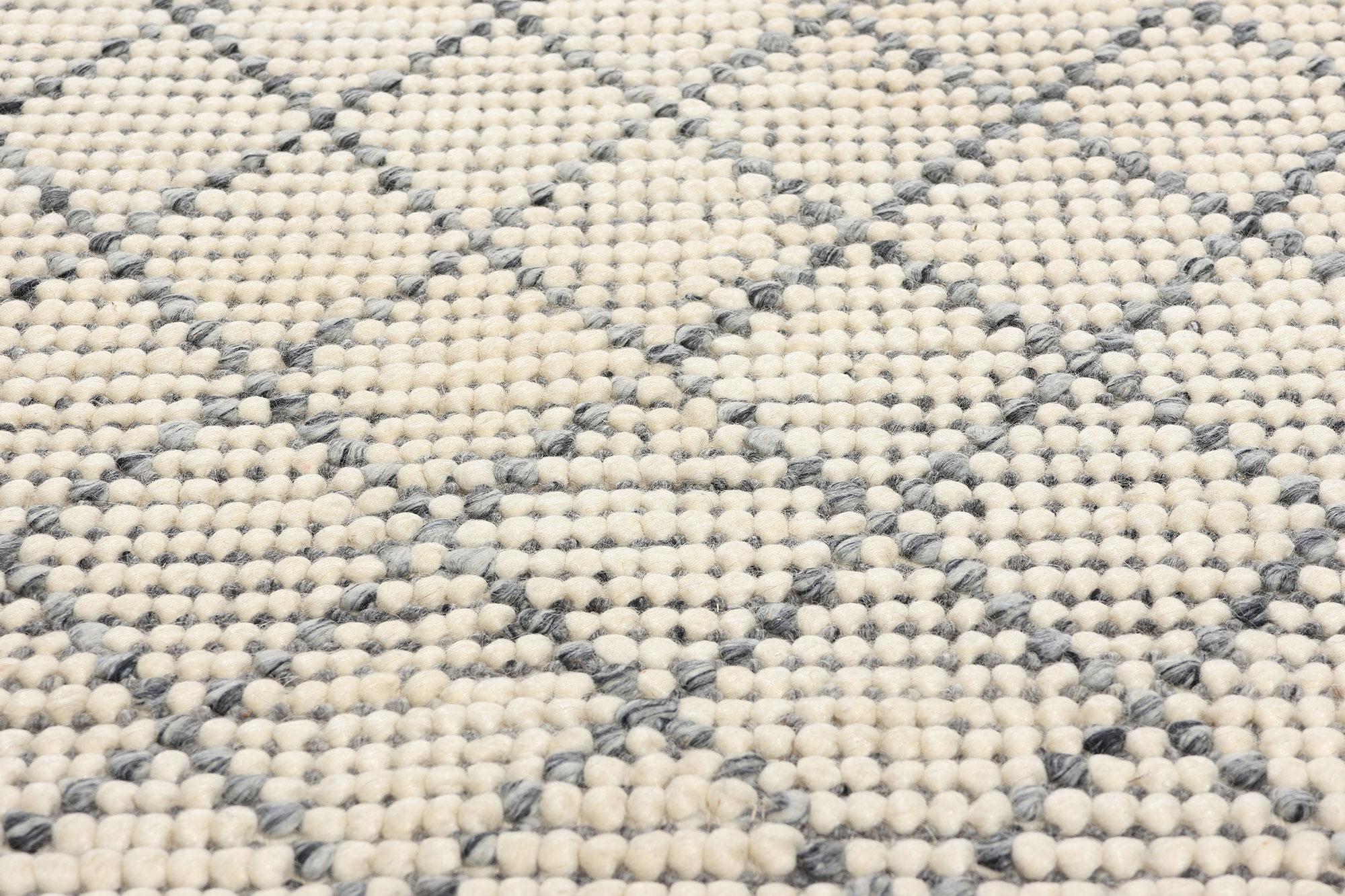 Nueva Alfombra Contemporánea Marroquí Enrejado Texturado, 05'08 x 07'11 Tejido a mano en venta