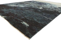 New Contemporary Mountain Landscape Pictorial Rug Inspired by Liu Haisu