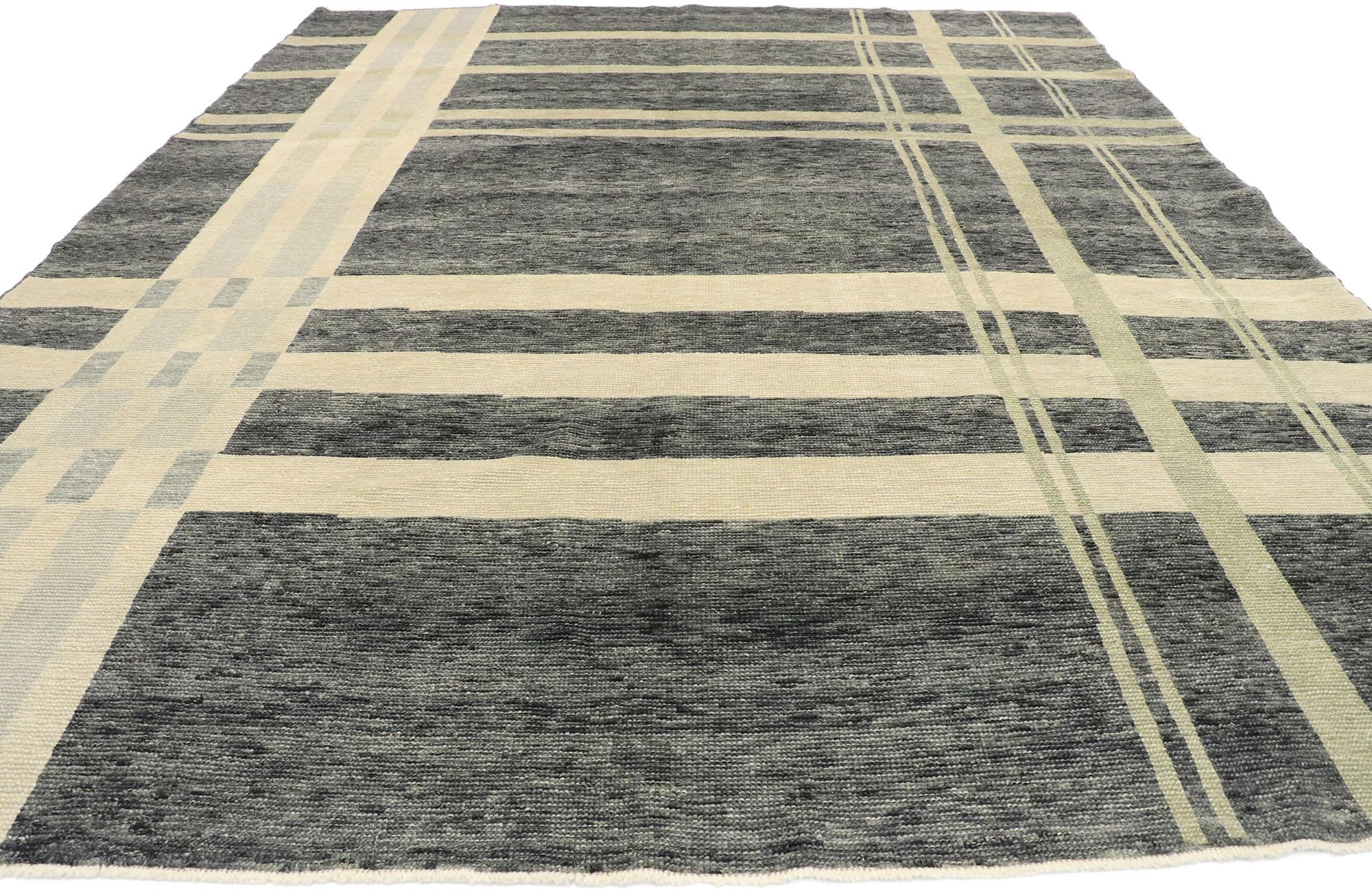 neutral plaid area rug
