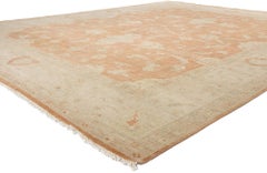 New Contemporary Orange Oushak Rug, 12'00 x 14'10