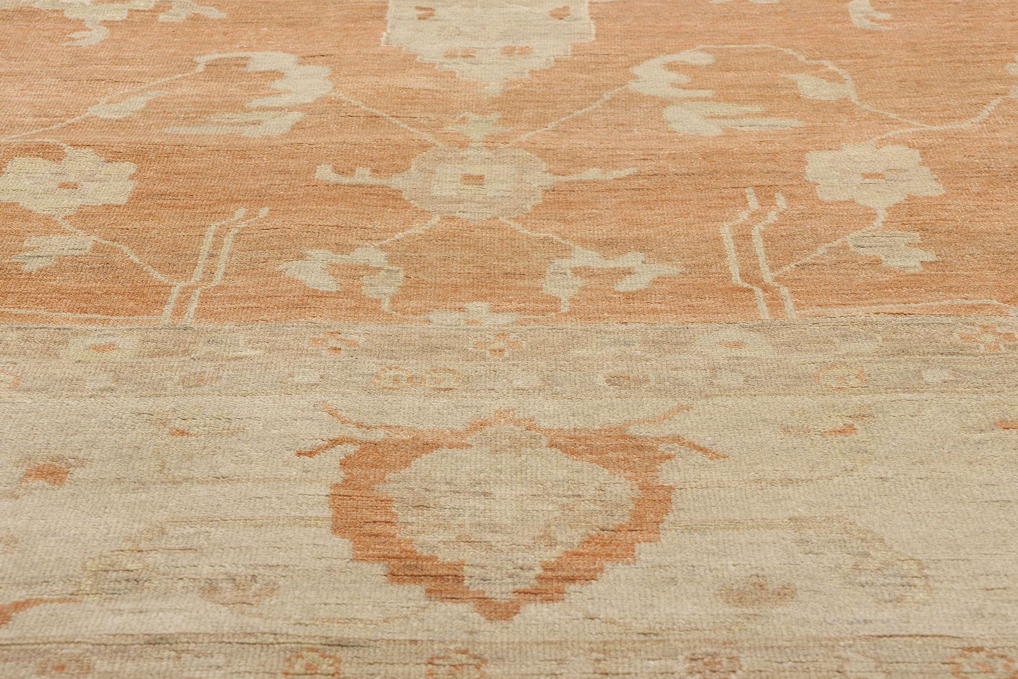 Tappeto New Contemporary Orange Oushak, 12'00 x 14'10 In condizioni Nuovo in vendita a Dallas, TX