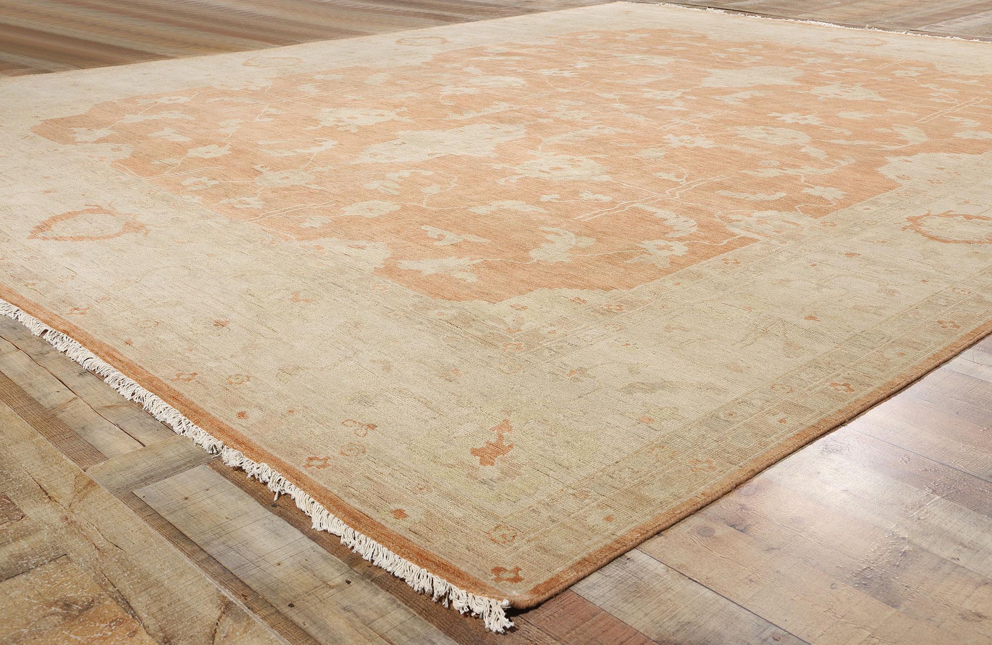 Lana Tappeto New Contemporary Orange Oushak, 12'00 x 14'10 in vendita