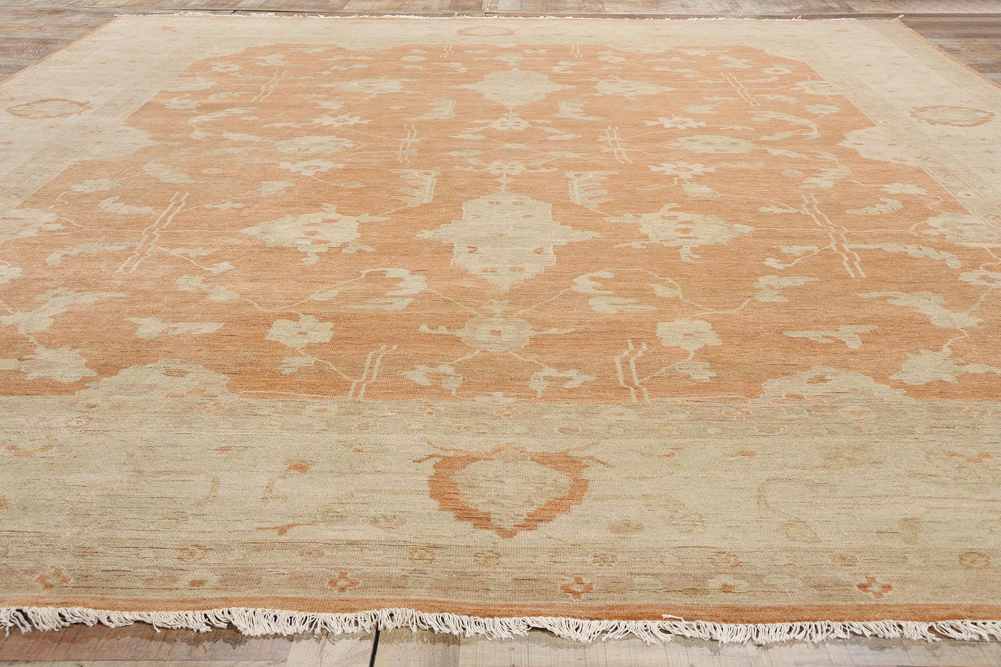 Tappeto New Contemporary Orange Oushak, 12'00 x 14'10 in vendita 1