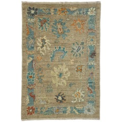 New Contemporary Oushak Accent Rug with Modern Style