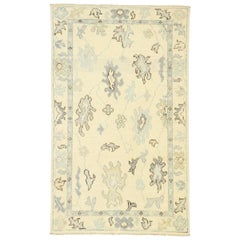 New Contemporary Oushak Accent Rug with Modern Transitional Style