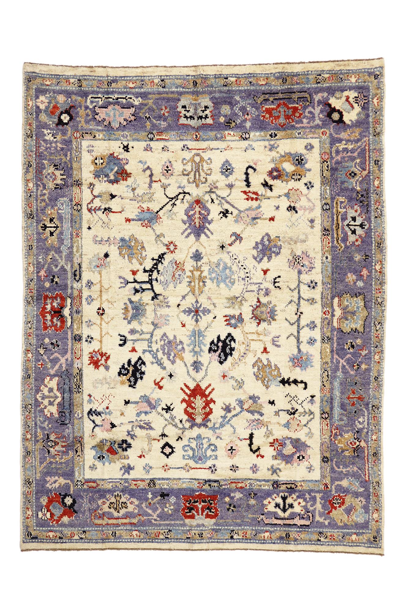 New Contemporary Oushak-Teppich, 09'03 x 12'03 im Zustand „Neu“ im Angebot in Dallas, TX