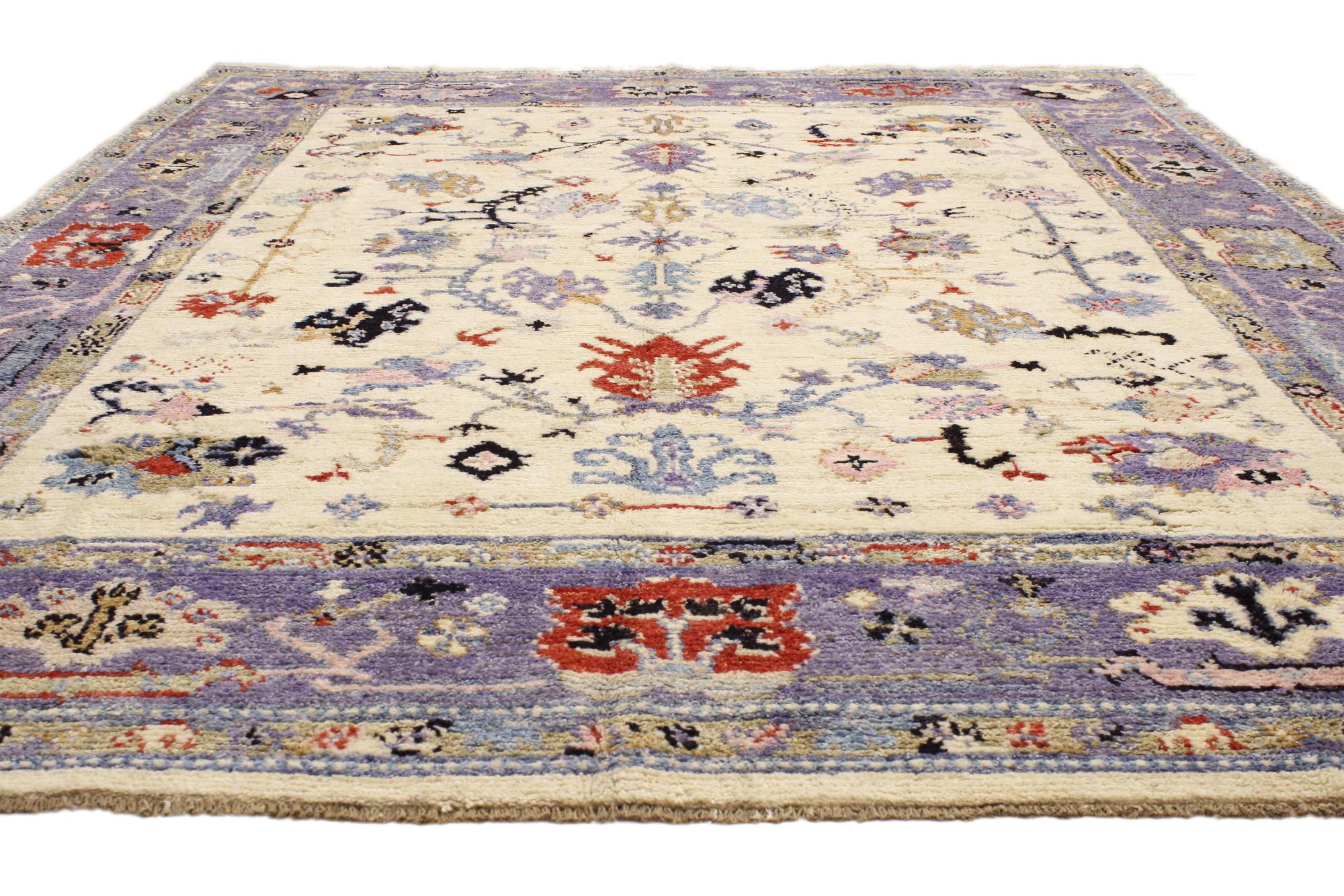 New Contemporary Oushak-Teppich, 09'03 x 12'03 (Pakistanisch) im Angebot